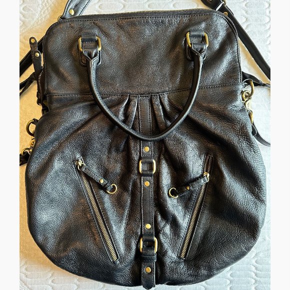 Sabina Black Leather shoulder bag - Picture 2 of 5